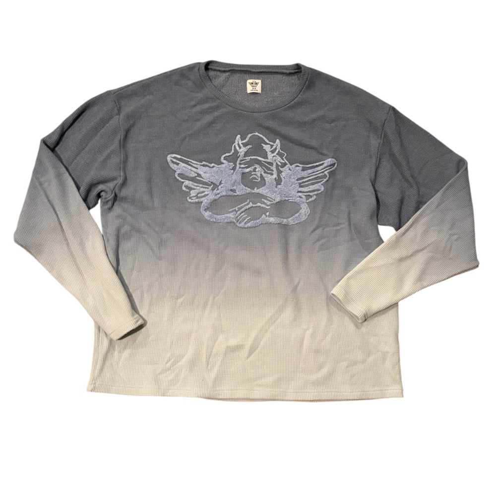Boys Lie Gray Ombre Long Sleeve Tee